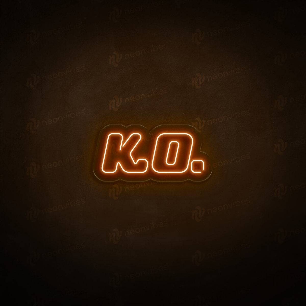 KO neon sign