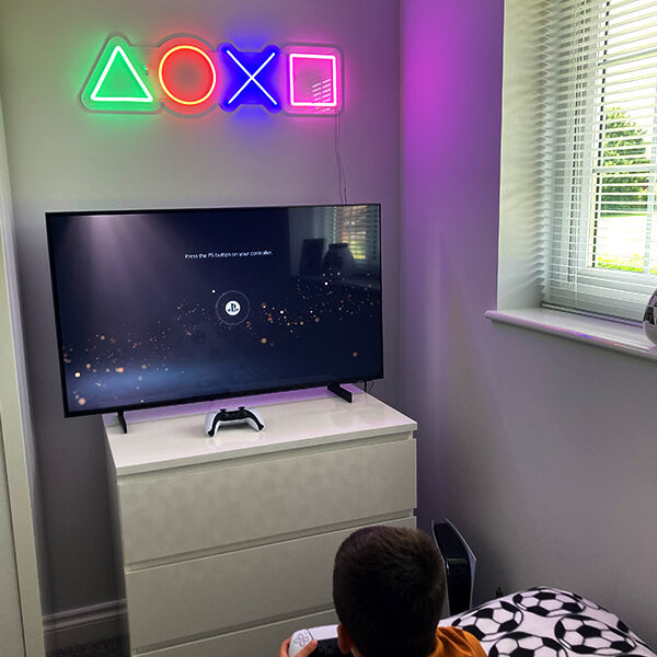 Playstation Buttons neon sign