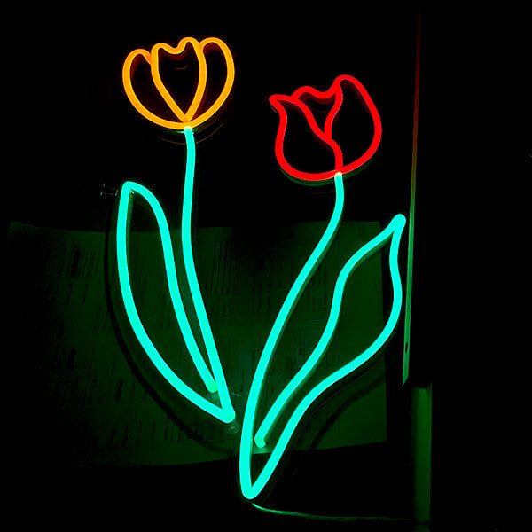 Tulips neon sign