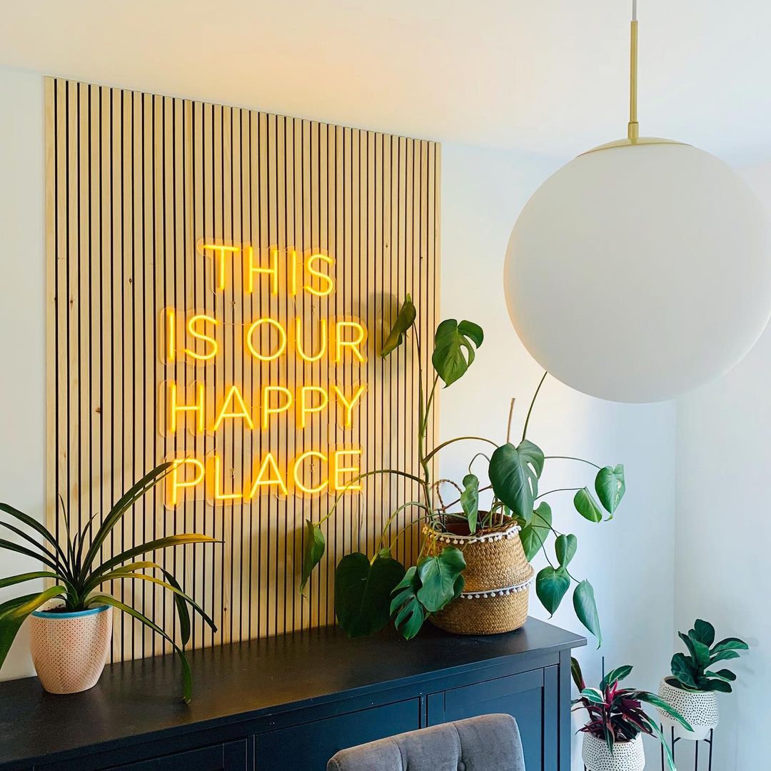 This Is Our Happy Place neon sign