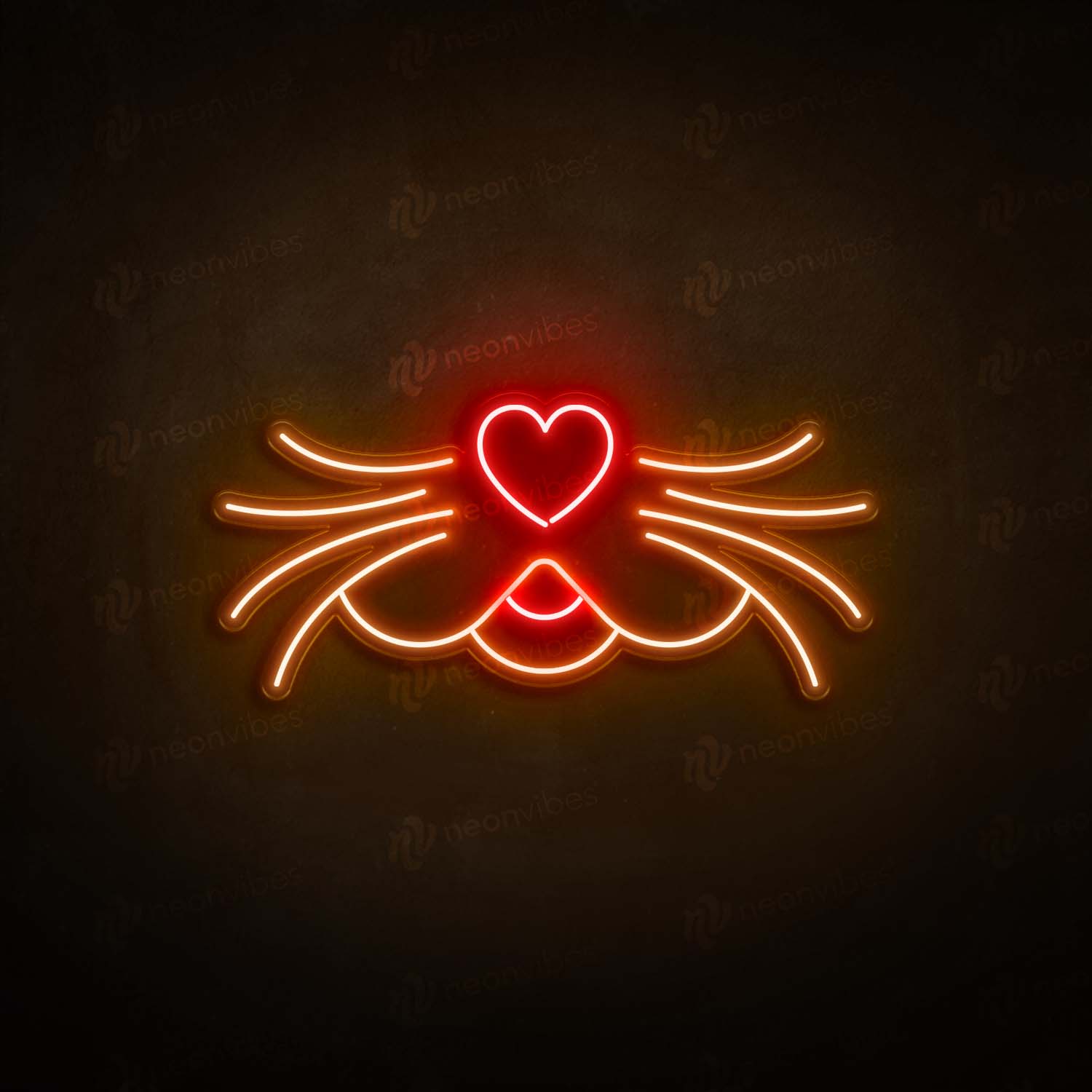Dog Heart Nose neon sign