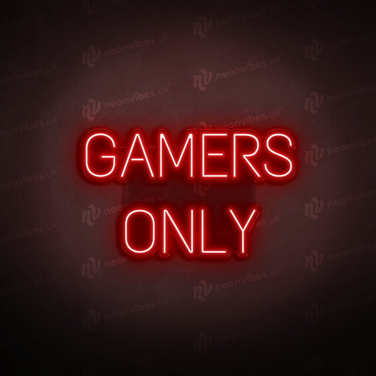 Gamers only neon sign