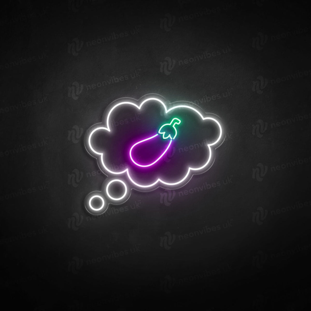 Aubergine neon sign