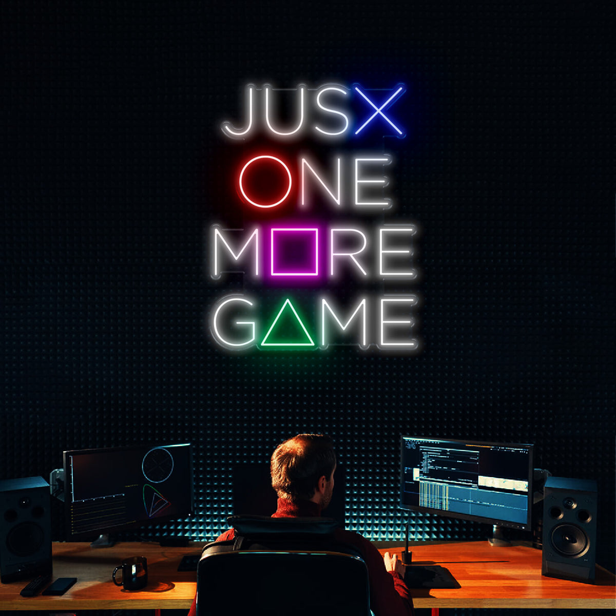 Just One More Game neon sign