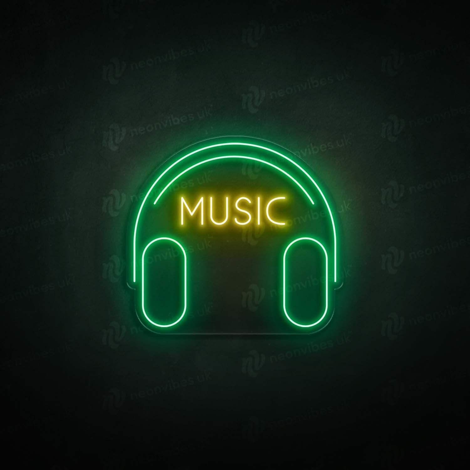 Headphone Music neon sign