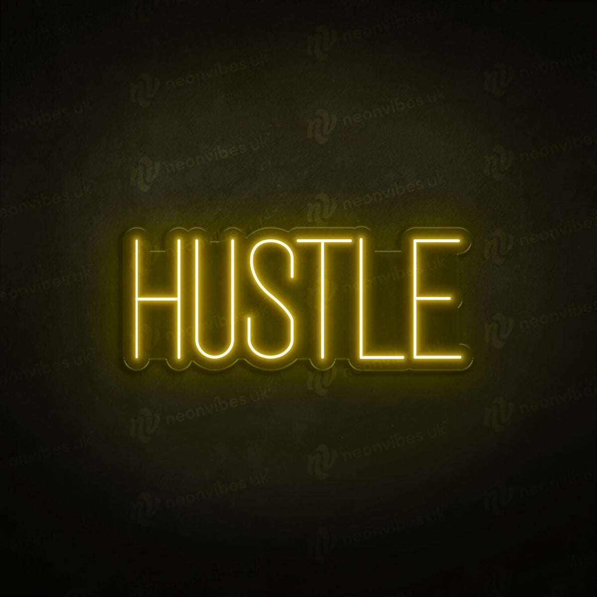 Hustle neon sign