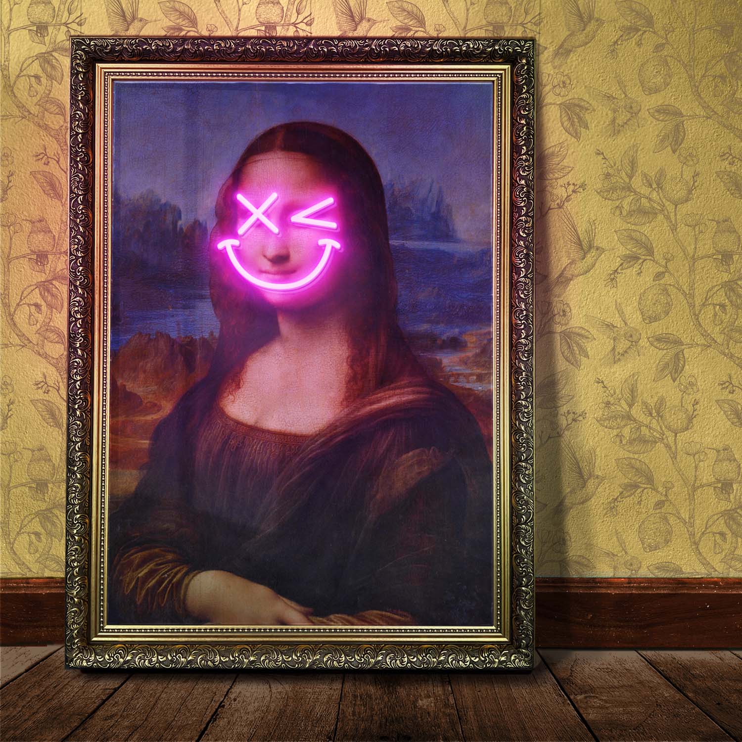 Mona lisa neon sign