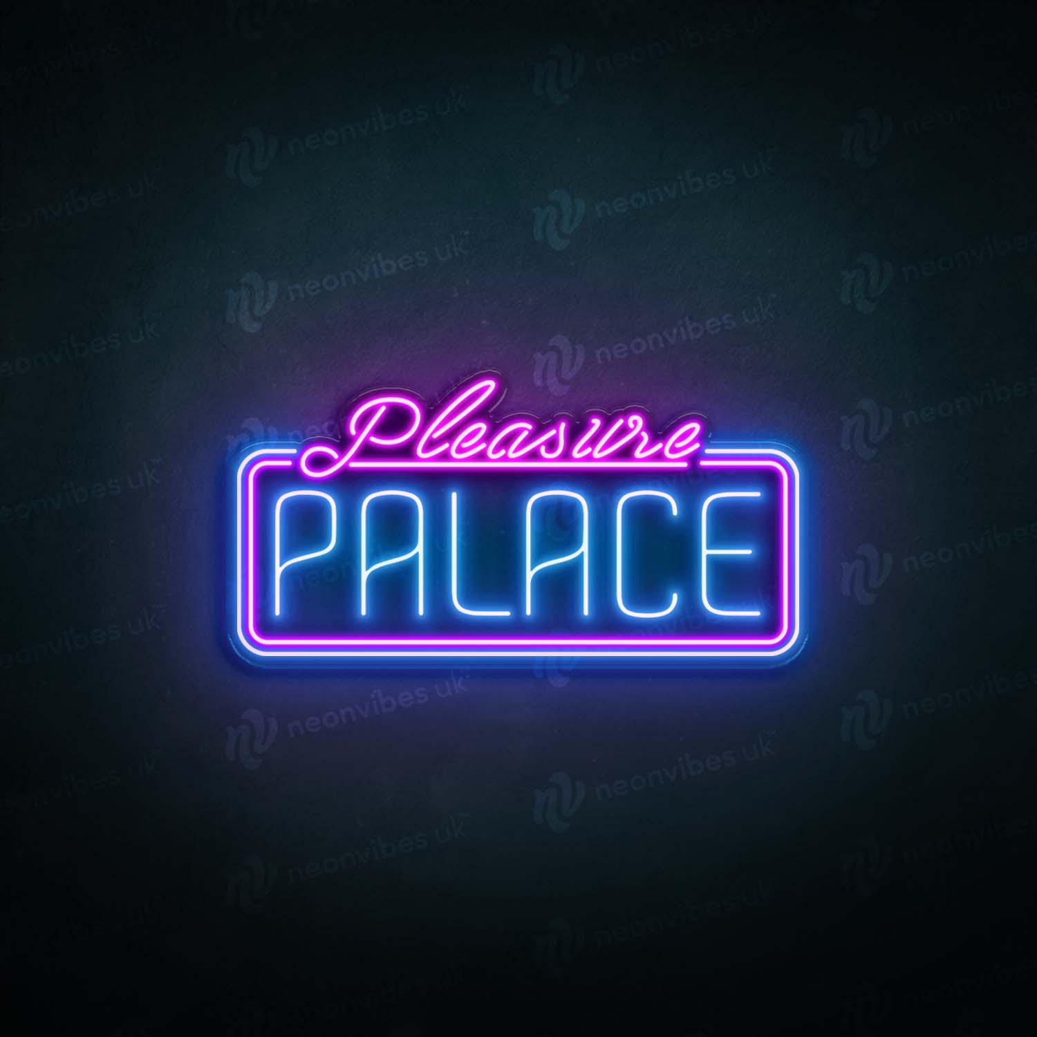 Pleasure Palace neon sign