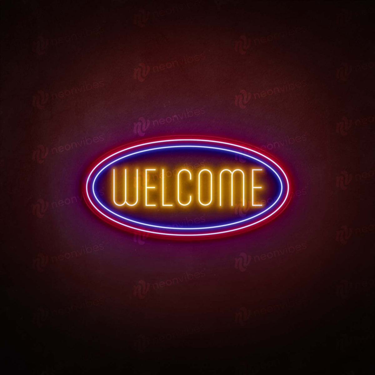 Welcome neon sign