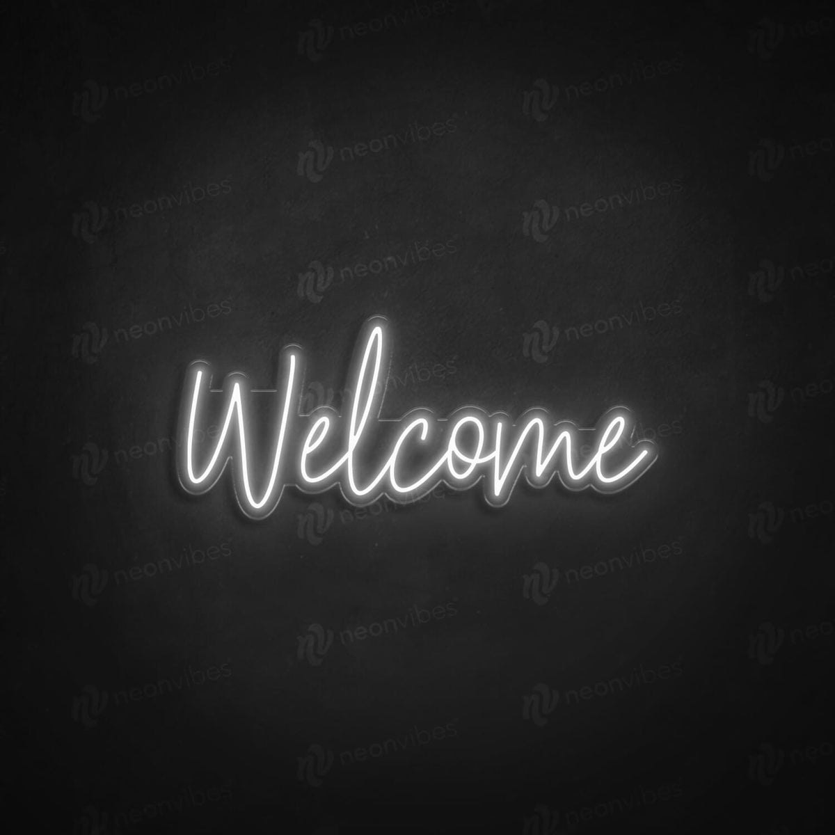 Welcome neon sign