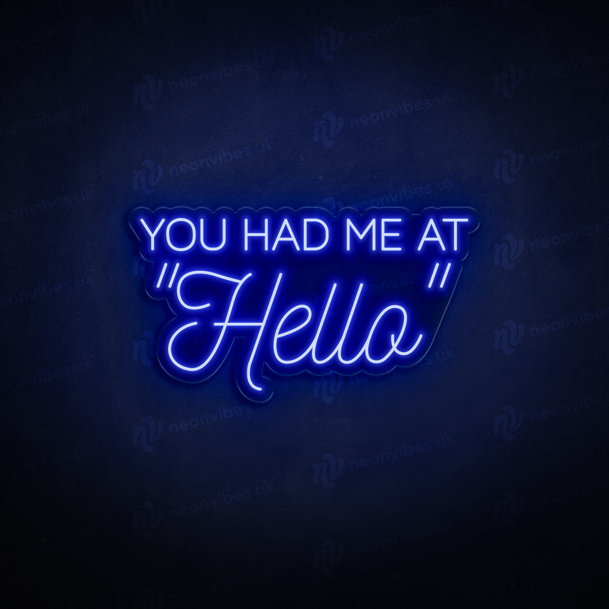 You had me at hello neon sign