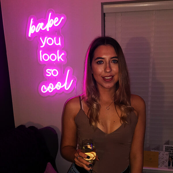 Babe Cool neon sign