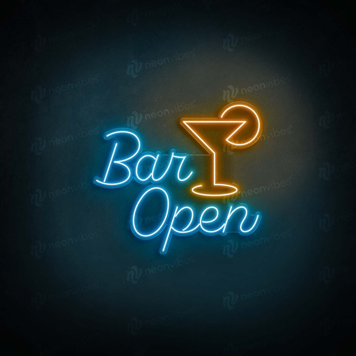 Bar open neon sign