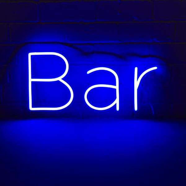 Bar neon sign