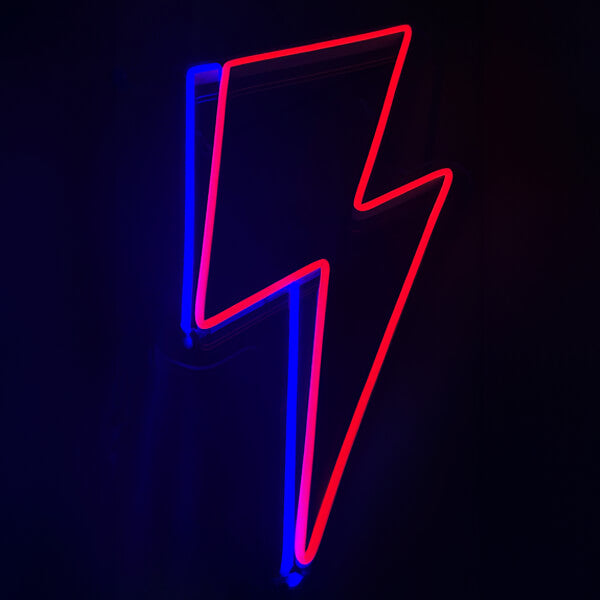 Bowie Lightning Bolt neon sign