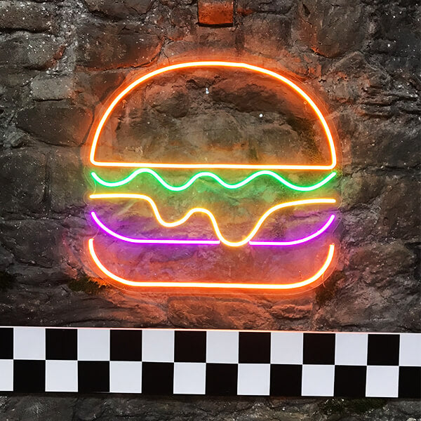 Burger neon sign