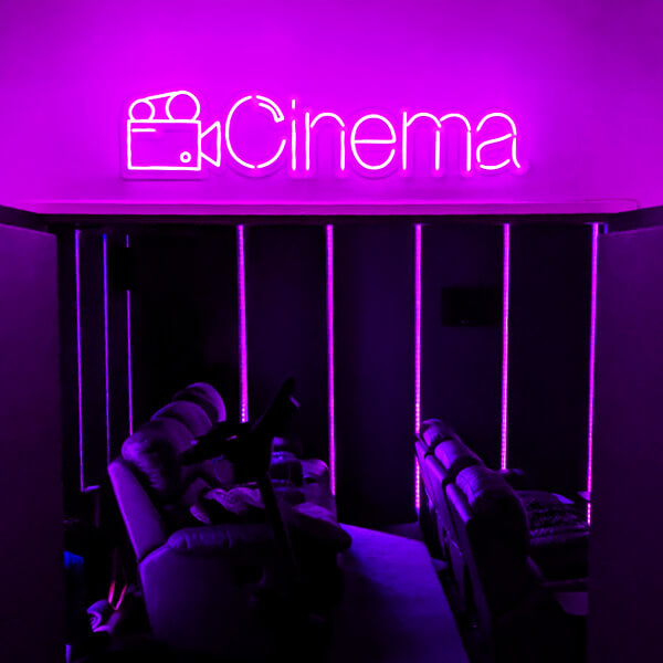 Cinema neon sign