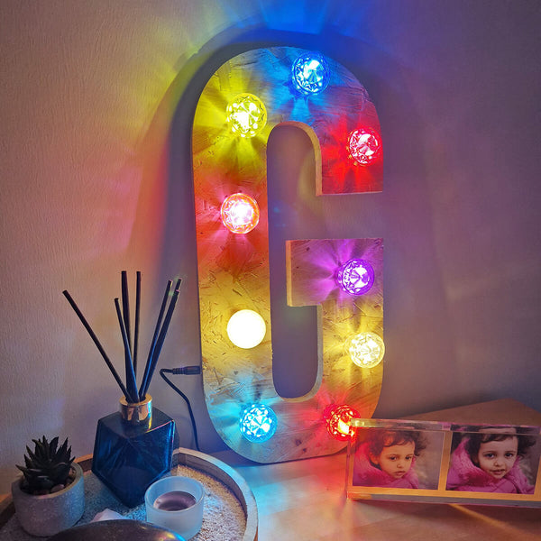 Freestanding Fairground Letters | Customizable E10 Cabochon Lights ...