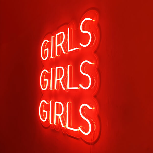Girls neon sign
