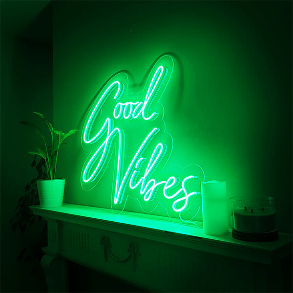Good Vibes neon sign