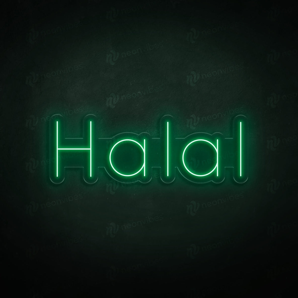 Halal neon sign