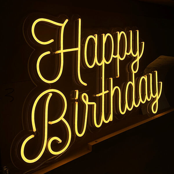 Happy Birthday neon sign