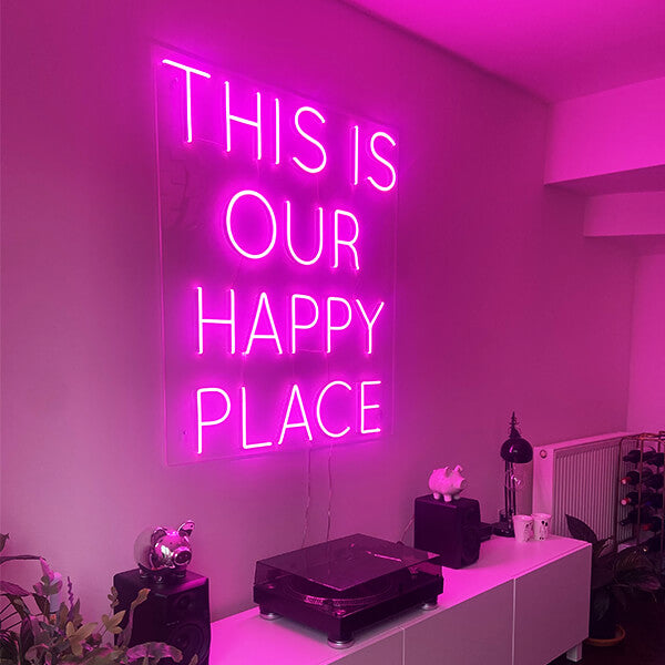 Our Happy Place neon sign