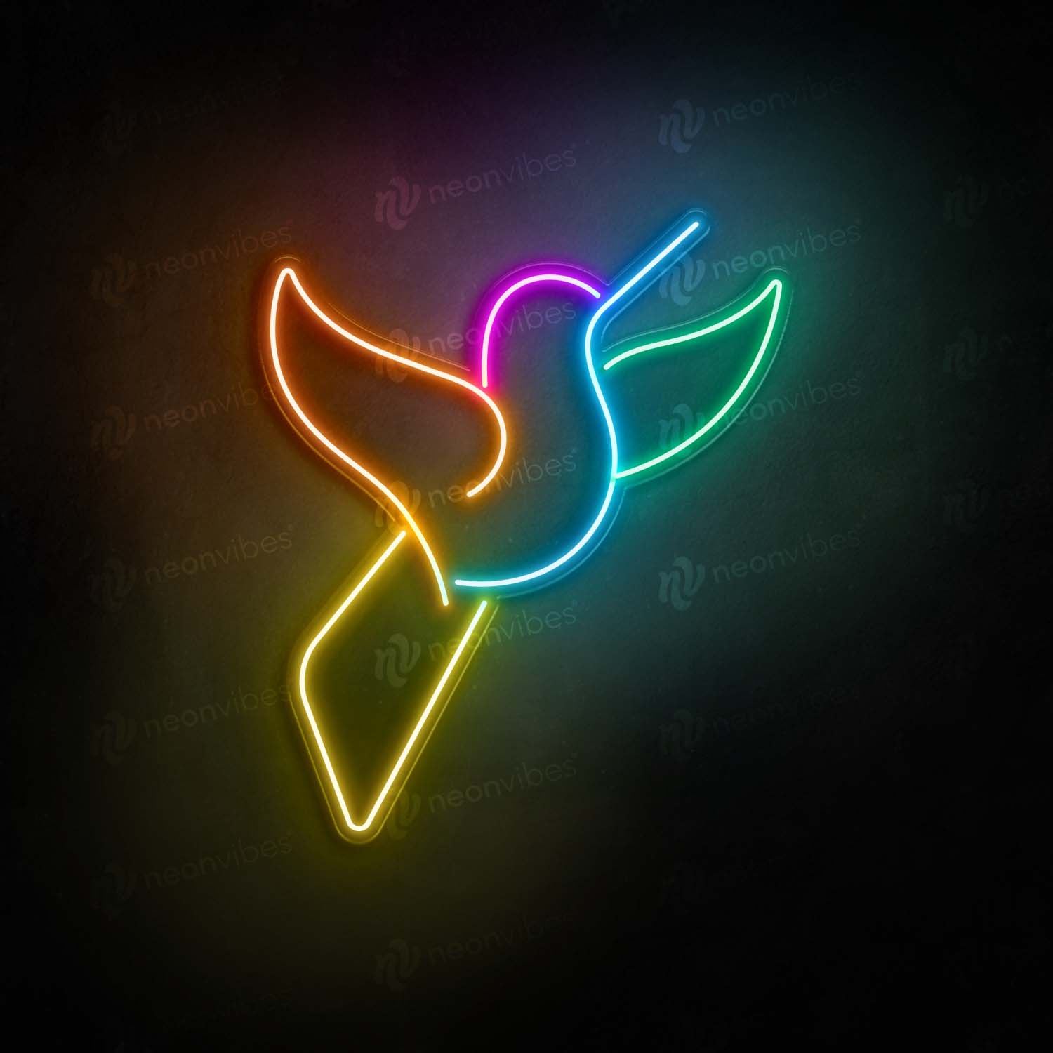 Neon Hummingbird Sign Hummingbird - V1 neon sign - Neon Vibes® neon signs