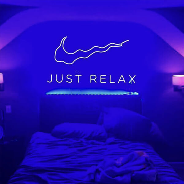 Just Relax neon sign
