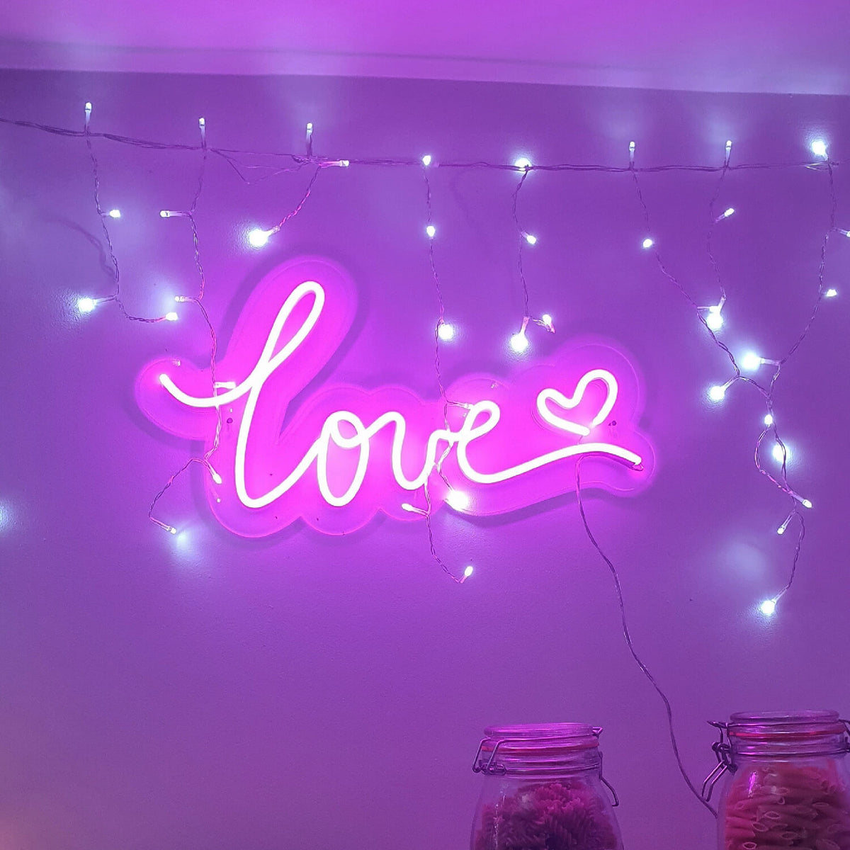 Love heart neon sign