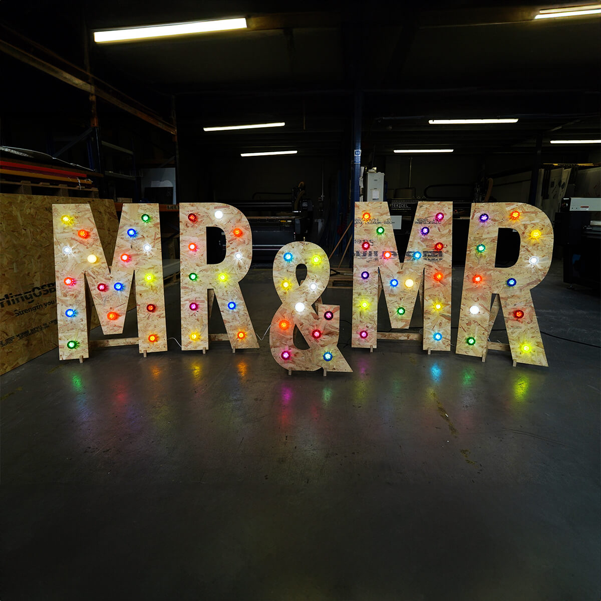 Mr &amp; Mr Wedding Letters - Fairground Style