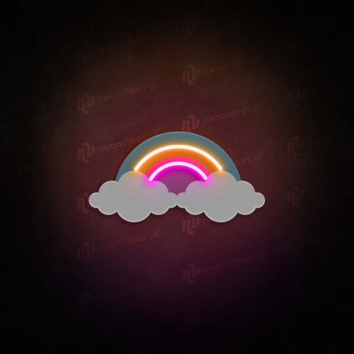 Rainbow Clouds neon sign