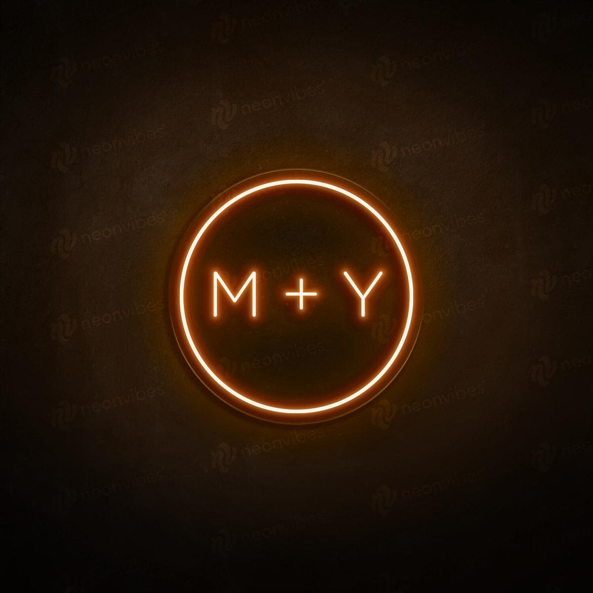 Initials Circle neon sign