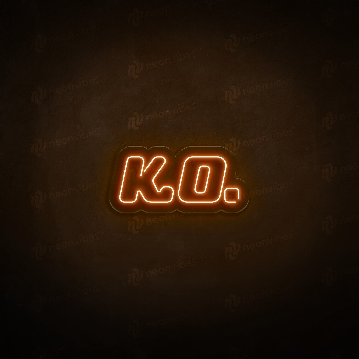 KO neon sign
