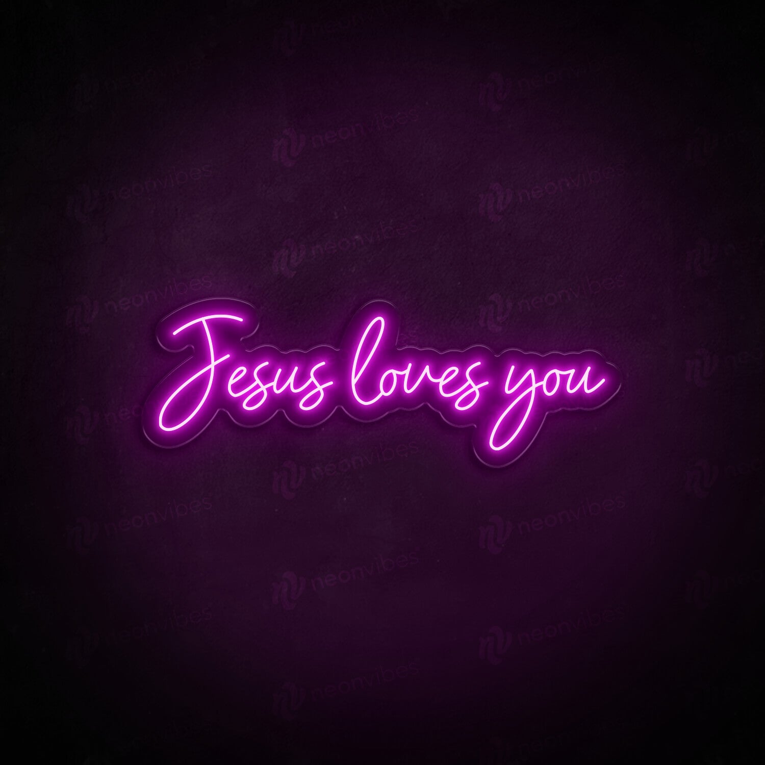Jesus Loves You neon sign