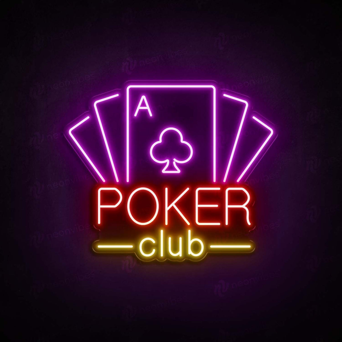Poker Club neon sign