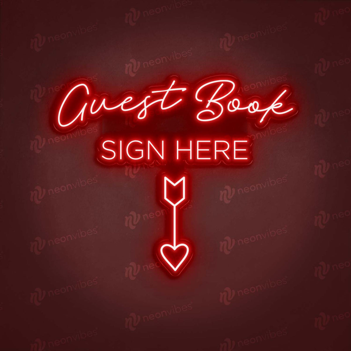 Guest Book neon sign