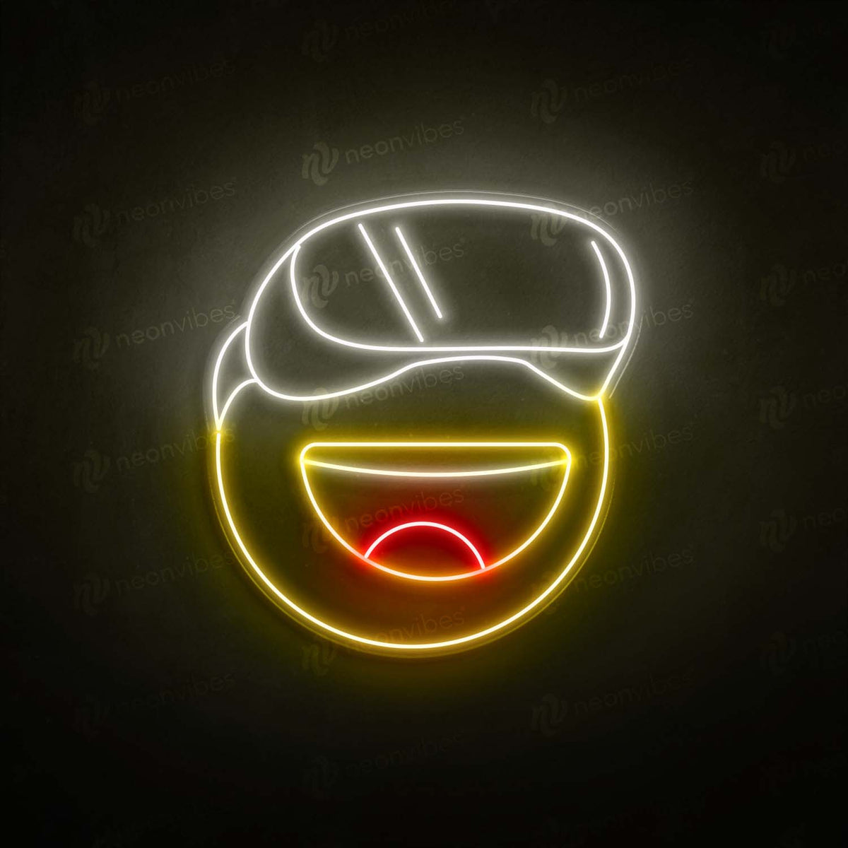 Smiley VR neon sign