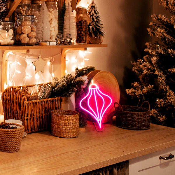 🎅 Bauble Neon Sign V3 - USB Powered, Bright, Bespoke | Neon Vibes ...