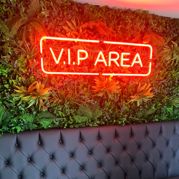 VIP Area neon sign