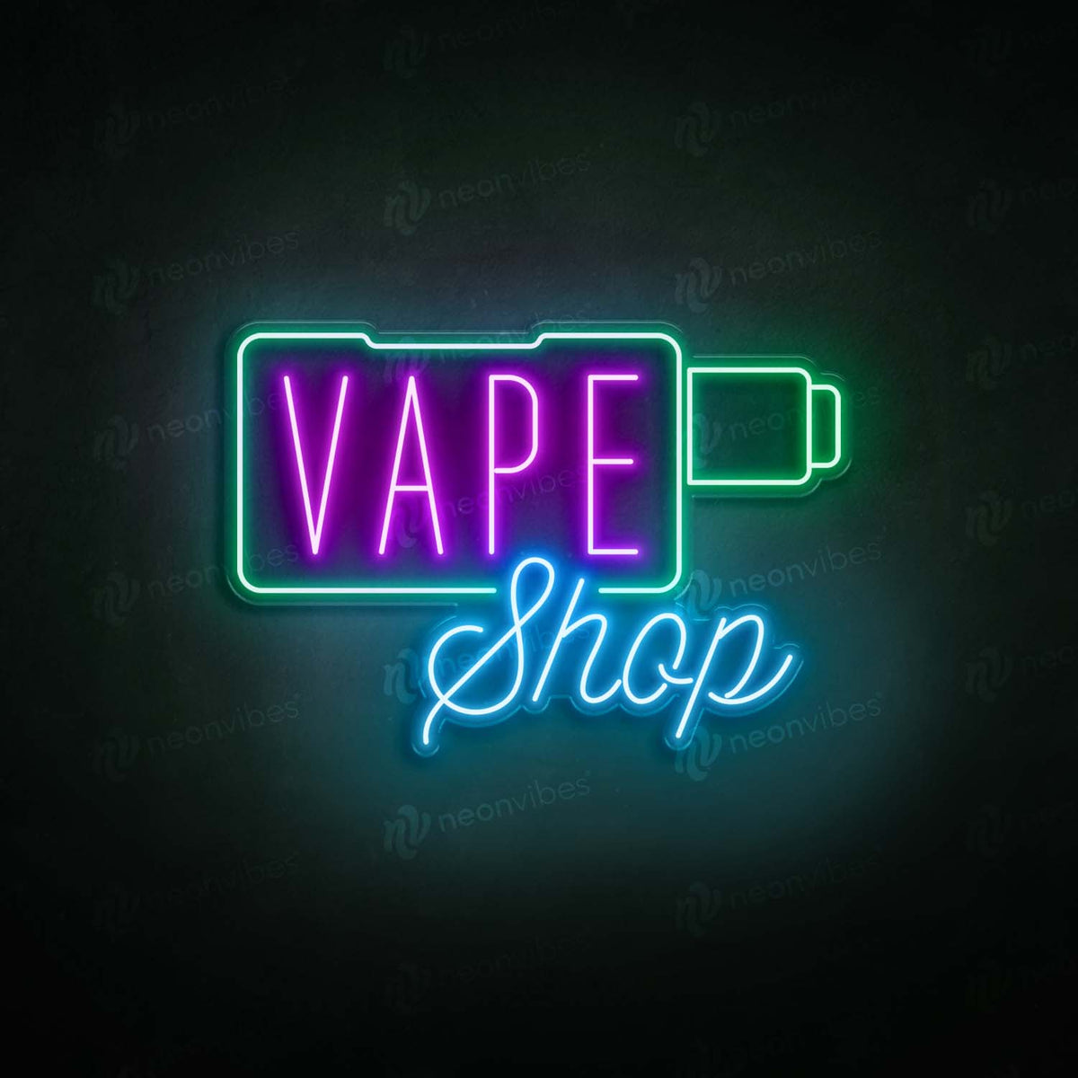 Vape Shop V2 neon sign