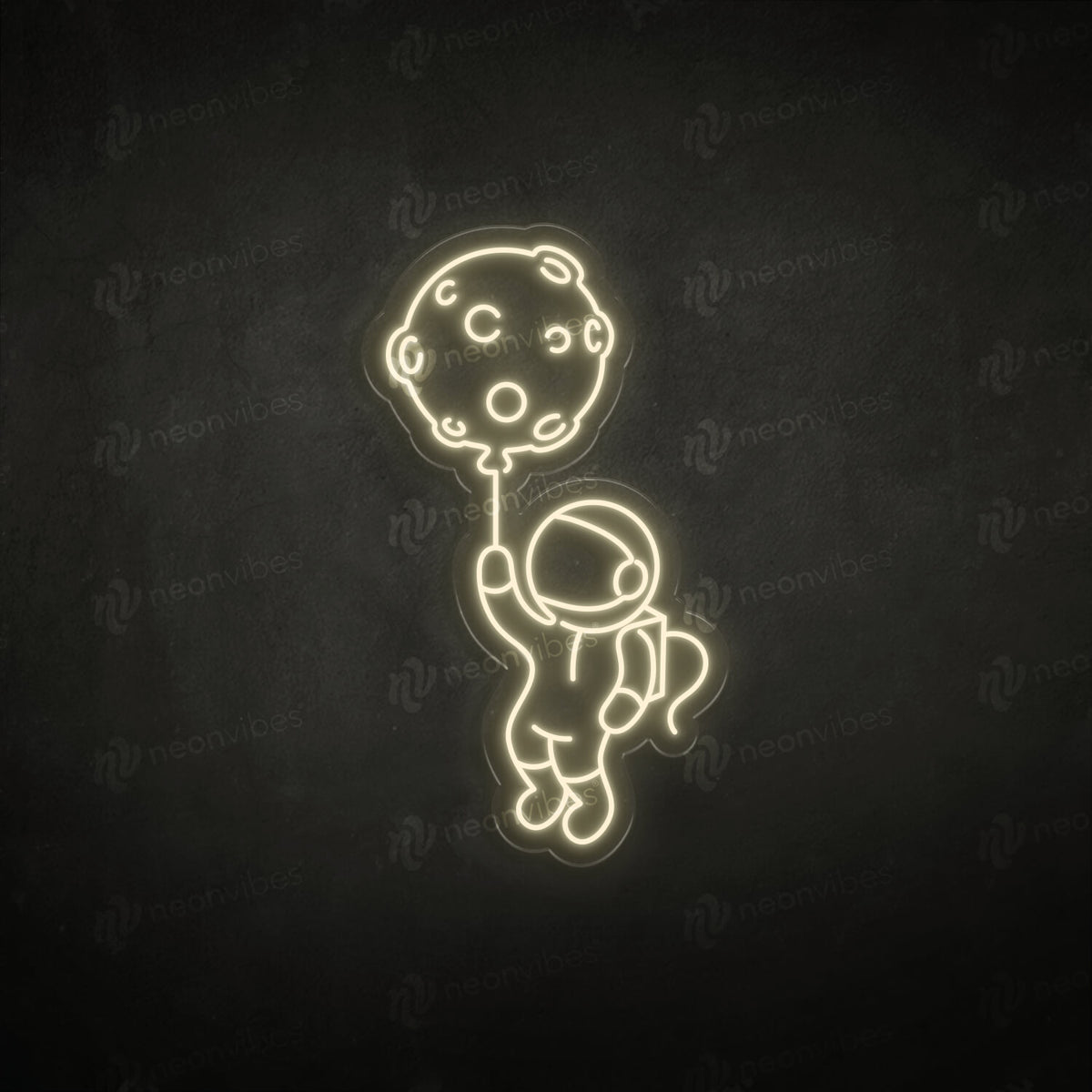 Moon Balloon neon sign