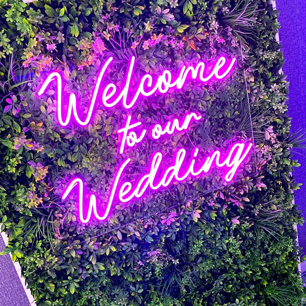 Welcome To Our Wedding neon sign