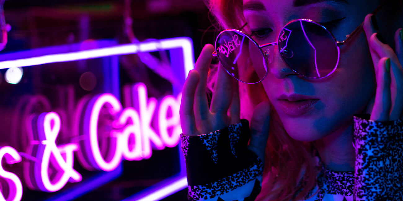 Neon vibes collection header