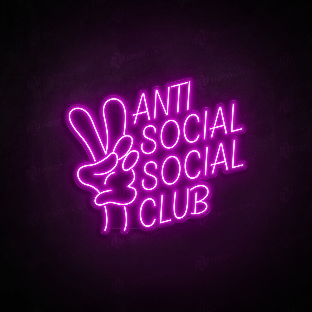 Anti social social club neon sign