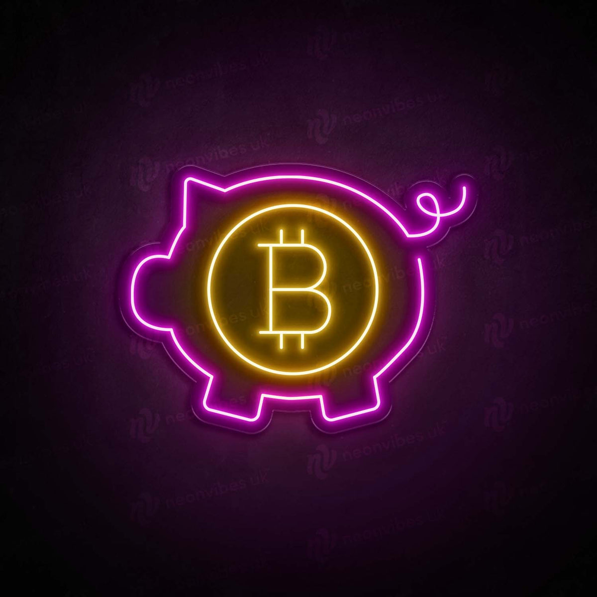 Bitcoin neon sign