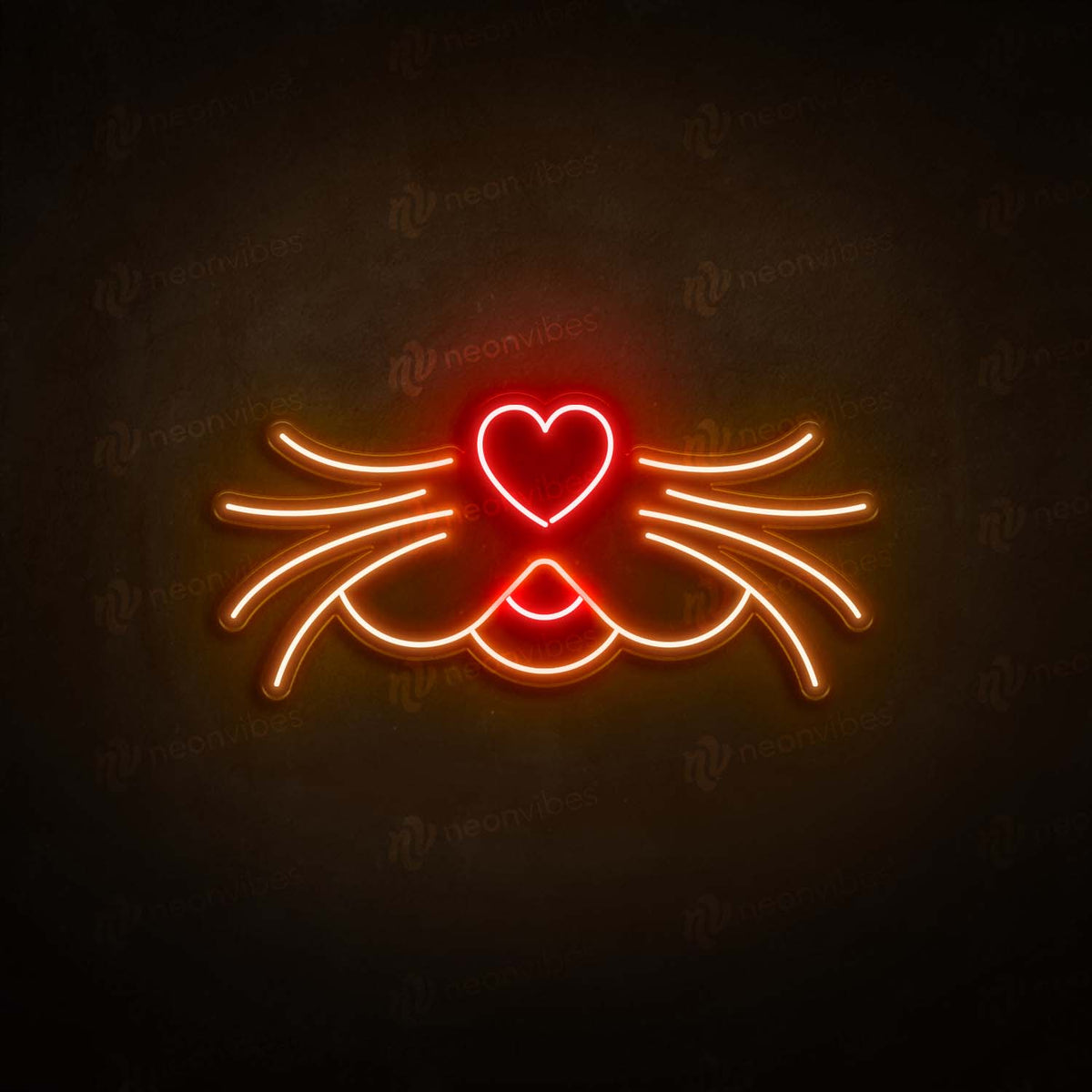 Dog Heart Nose neon sign