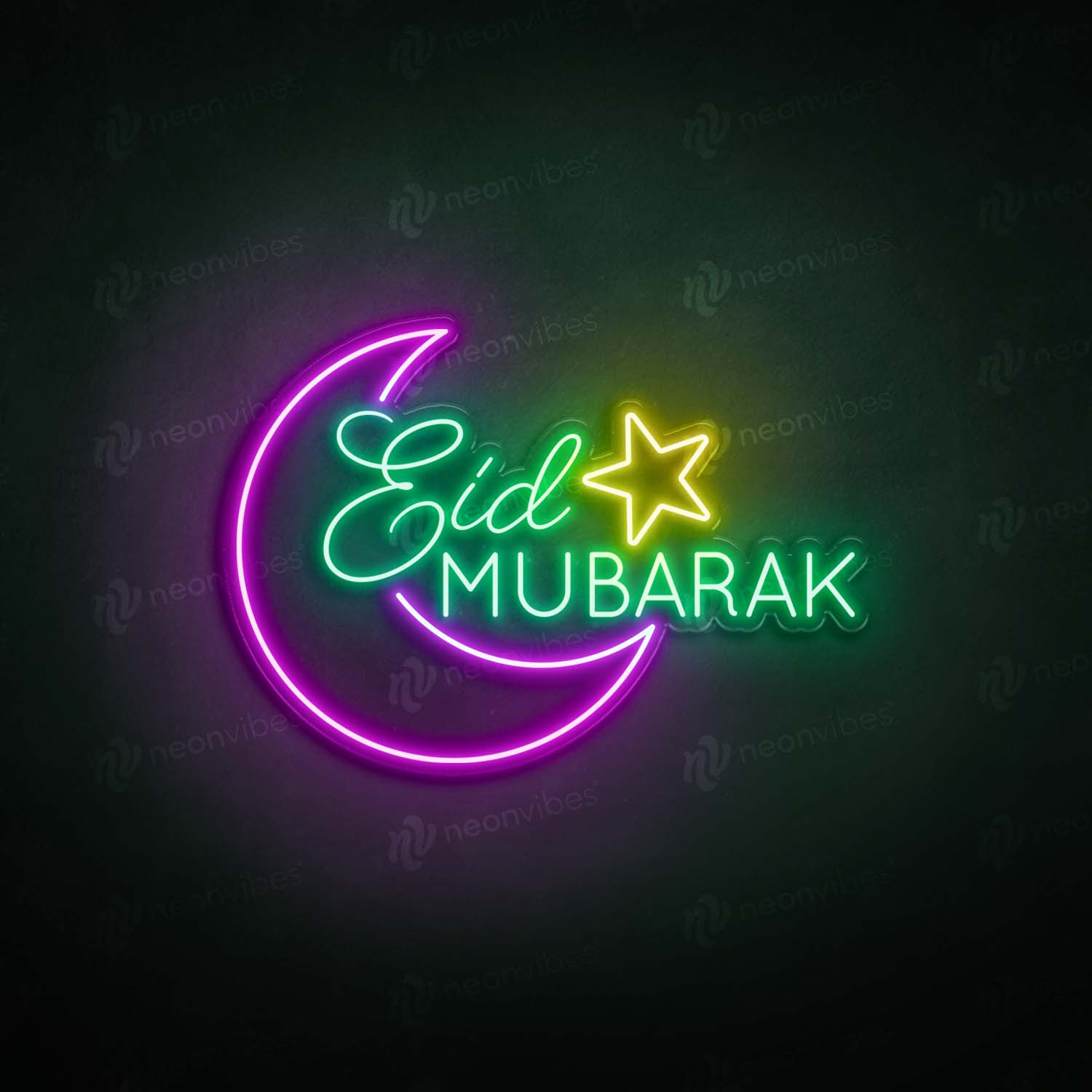 Eid Mubarak neon sign