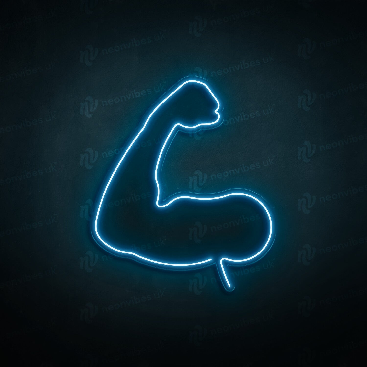 Flexing bicep neon sign