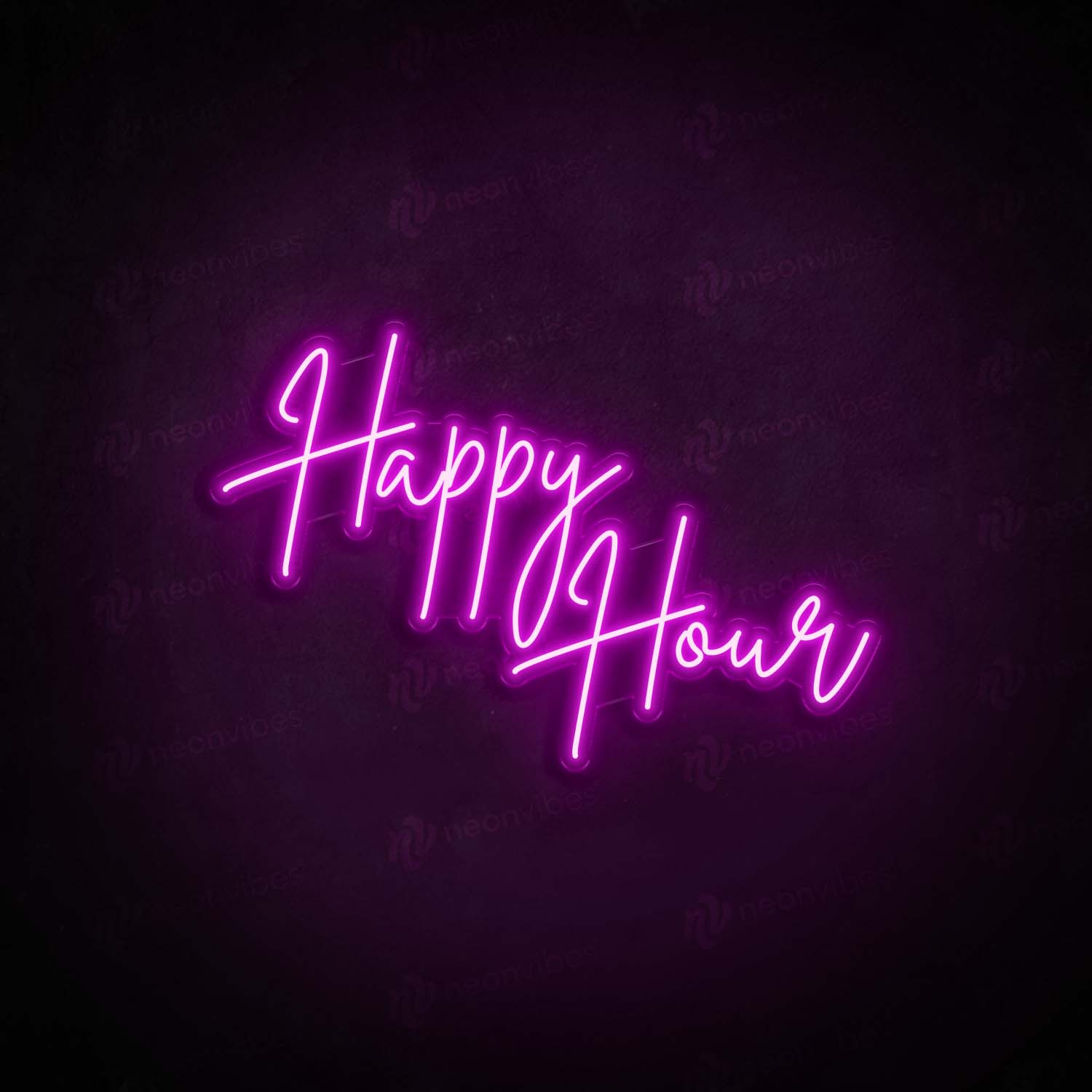 Happy Hour neon sign